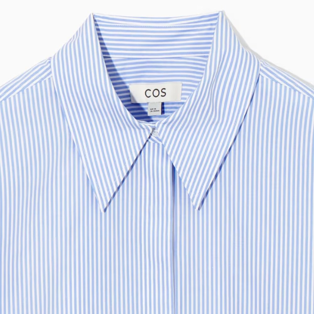 COS | Relaxed Cotton Poplin Shirt | size S